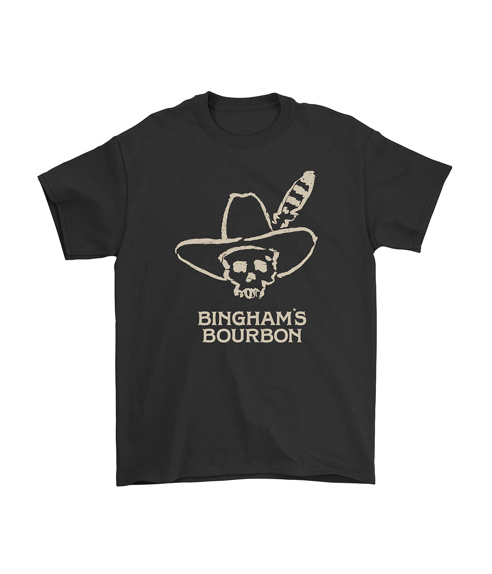 Bingham's Bourbon Hand Drawn Skull Logo Shirt