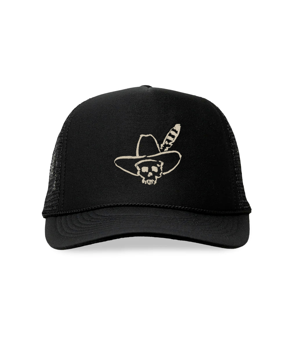 Bingham's Bourbon Skull Trucker Hat